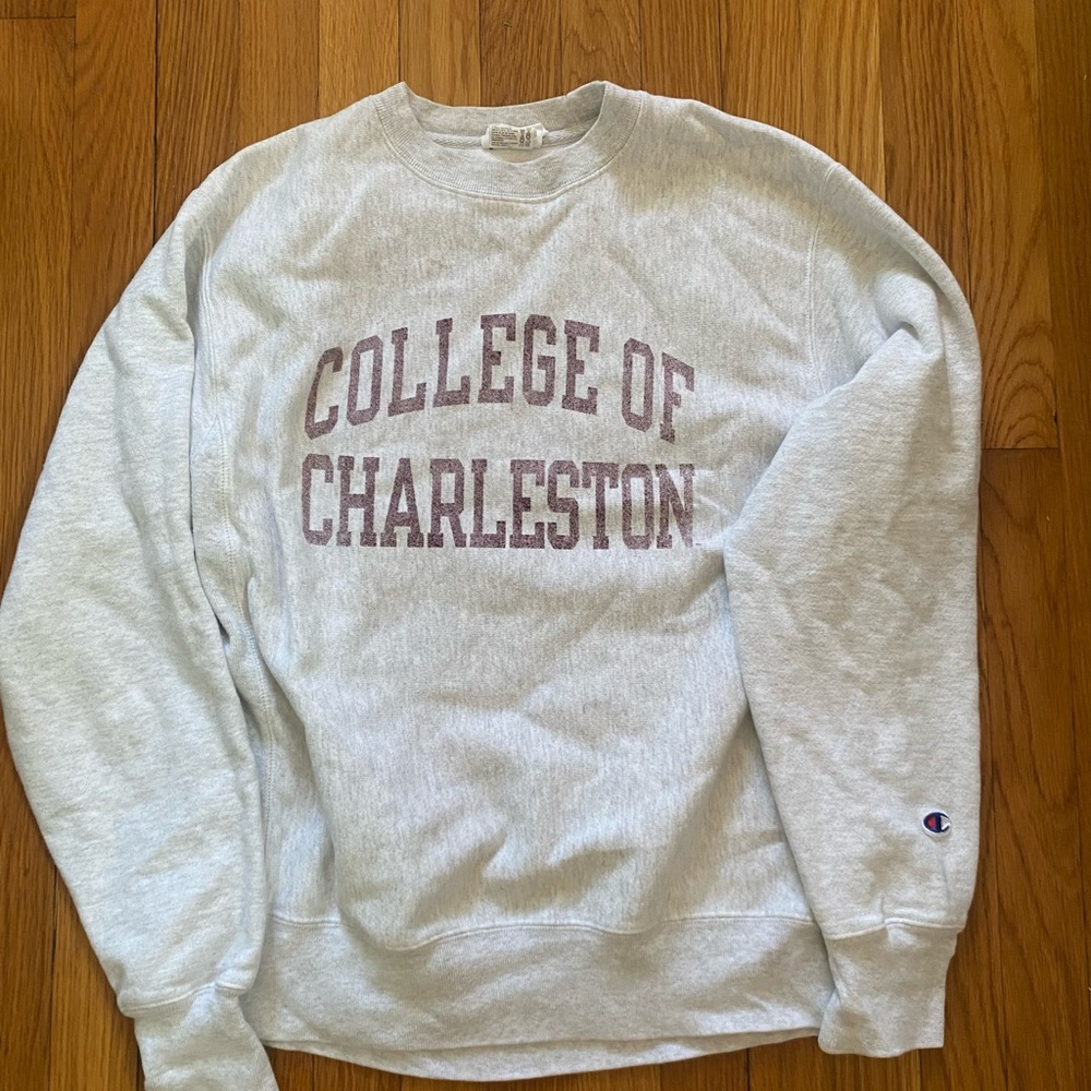 College of Charleston Champion Sweatshirt Reverse Weave Gray